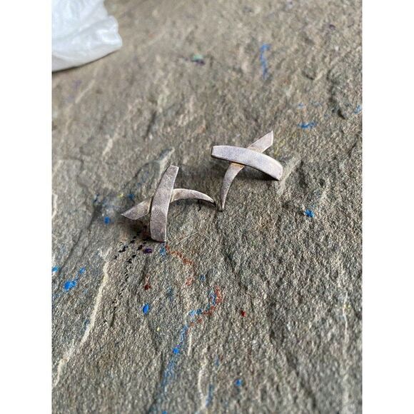 Vintage Earrings Sterling Silver X 925 Stamped NG - Picture 3 of 6